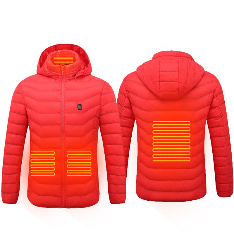 Heated Jacket USB Electric Cotton Coat Zip-up Heater Thermal Clothing Heating Vest