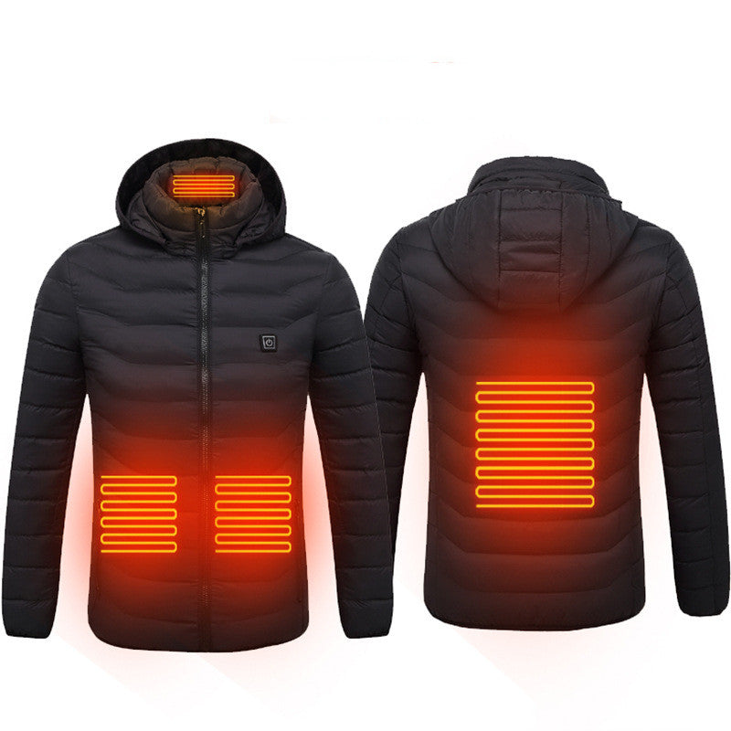 Heated Jacket USB Electric Cotton Coat Zip-up Heater Thermal Clothing Heating Vest