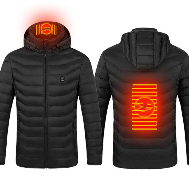 Heated Jacket USB Electric Cotton Coat Zip-up Heater Thermal Clothing Heating Vest