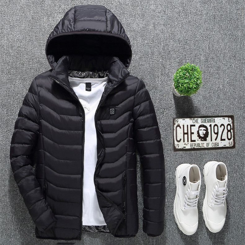 Heated Jacket USB Electric Cotton Coat Zip-up Heater Thermal Clothing Heating Vest