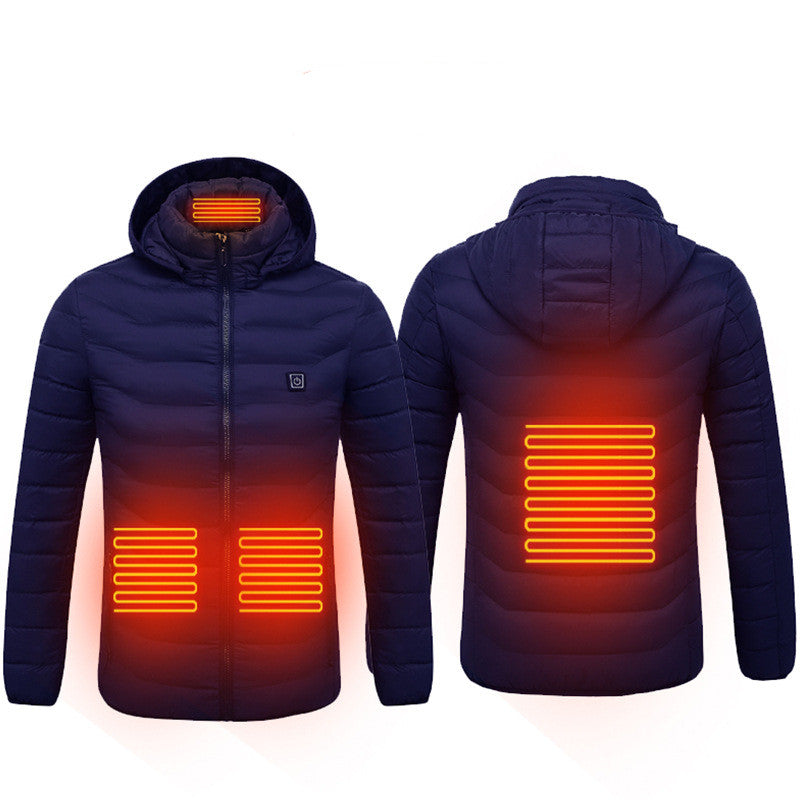 Heated Jacket USB Electric Cotton Coat Zip-up Heater Thermal Clothing Heating Vest