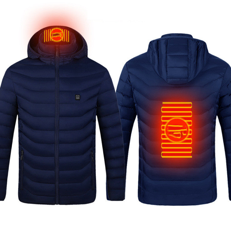 Heated Jacket USB Electric Cotton Coat Zip-up Heater Thermal Clothing Heating Vest
