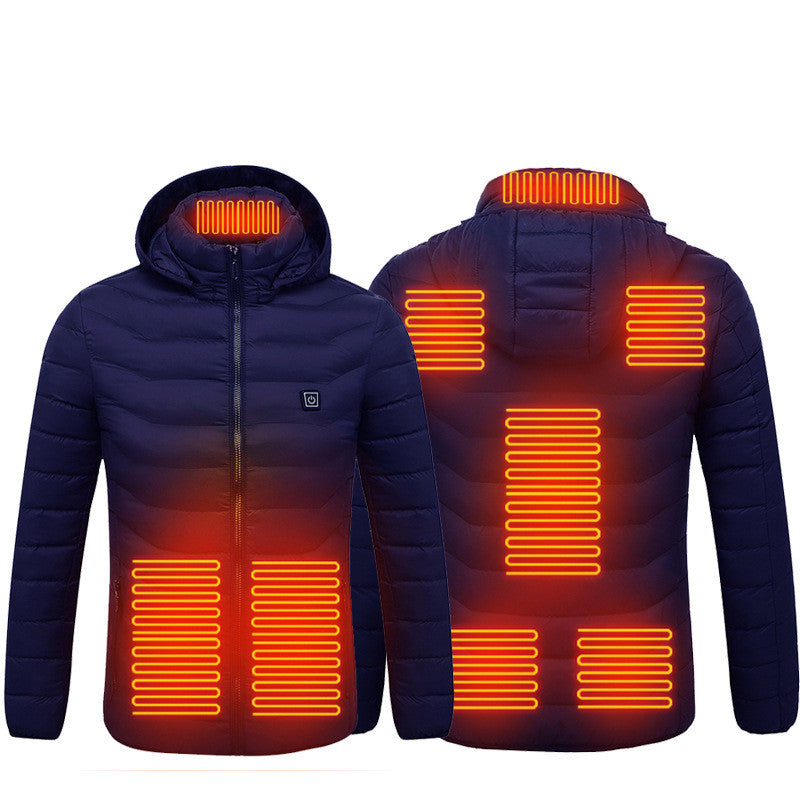 Heated Jacket USB Electric Cotton Coat Zip-up Heater Thermal Clothing Heating Vest