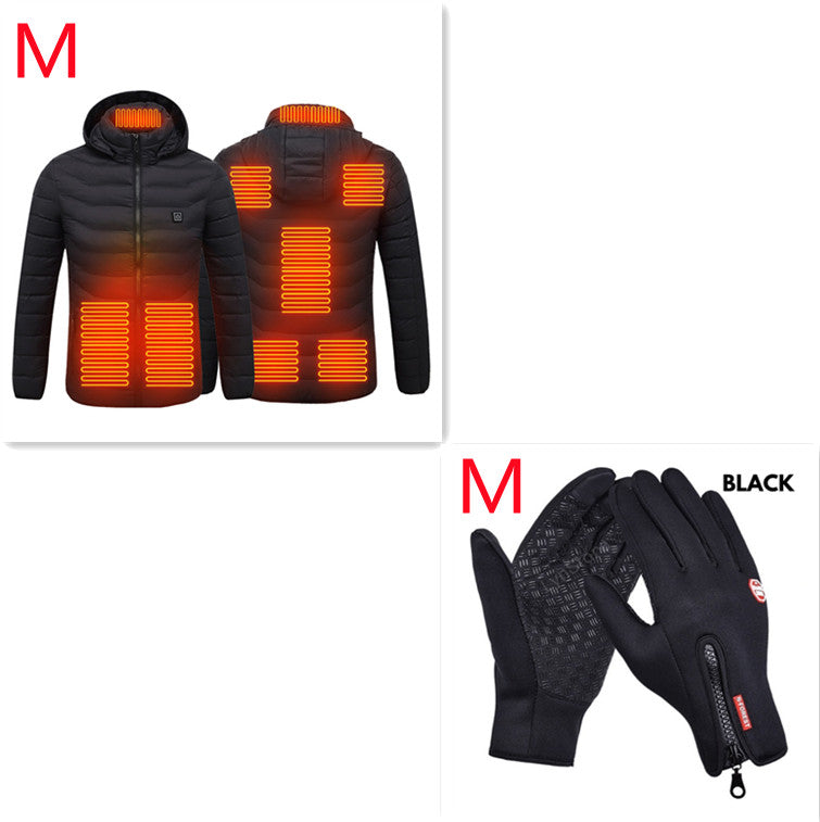 Heated Jacket USB Electric Cotton Coat Zip-up Heater Thermal Clothing Heating Vest