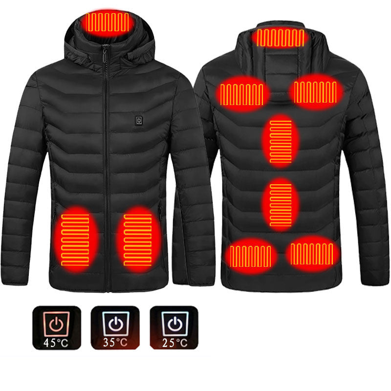 Heated Jacket USB Electric Cotton Coat Zip-up Heater Thermal Clothing Heating Vest