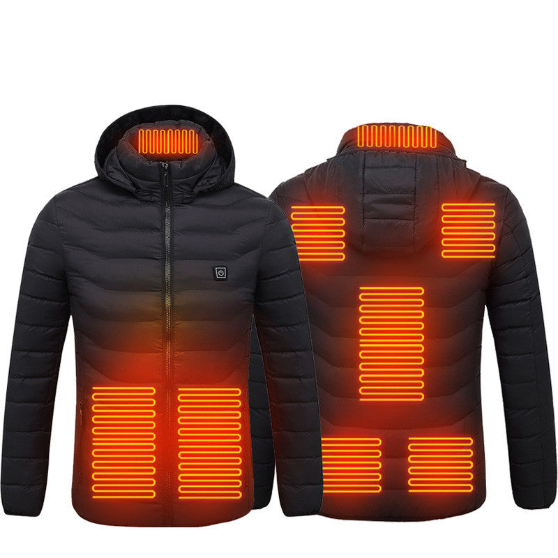 Heated Jacket USB Electric Cotton Coat Zip-up Heater Thermal Clothing Heating Vest